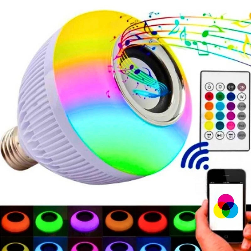 Lâmpada Led musical via Bluetooth