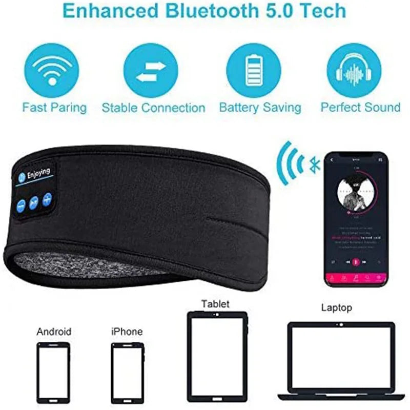 Faixa de cabeça/ Máscara de olho Fones de ouvido Bluetooth